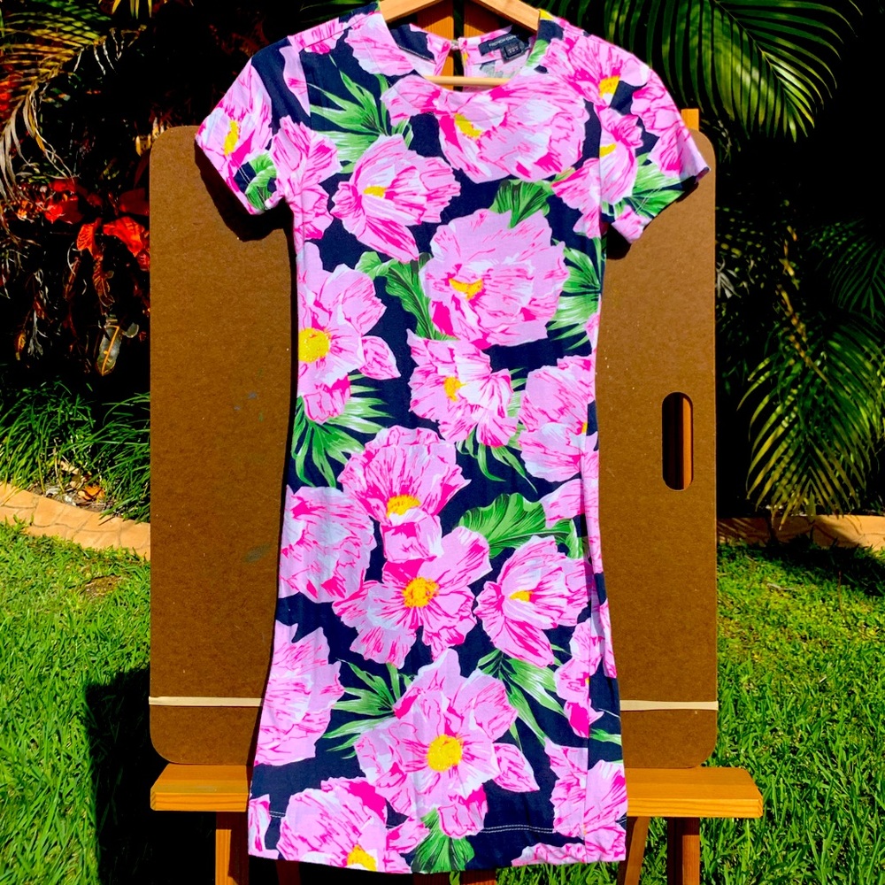 French Connection fitted bodycon floral mini dress